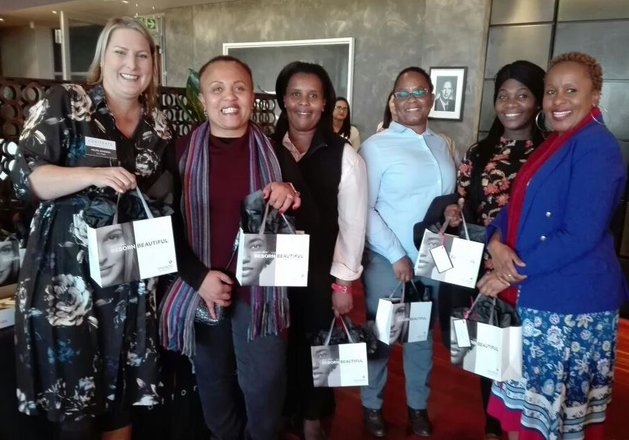 Ladies thrilled with their gift hampers from ENVIRON. L-R Helen Jackson, Cox Yeats; Vuyo Mthethwa, Hucad cc; Dudu Tshabalala, DB Legacy, Khangezile Mthethwa – Grindrod bank; Ntombi M
